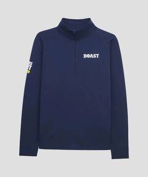 NEW BOAST men's garden cup quarter zip sweatshirt in navy
